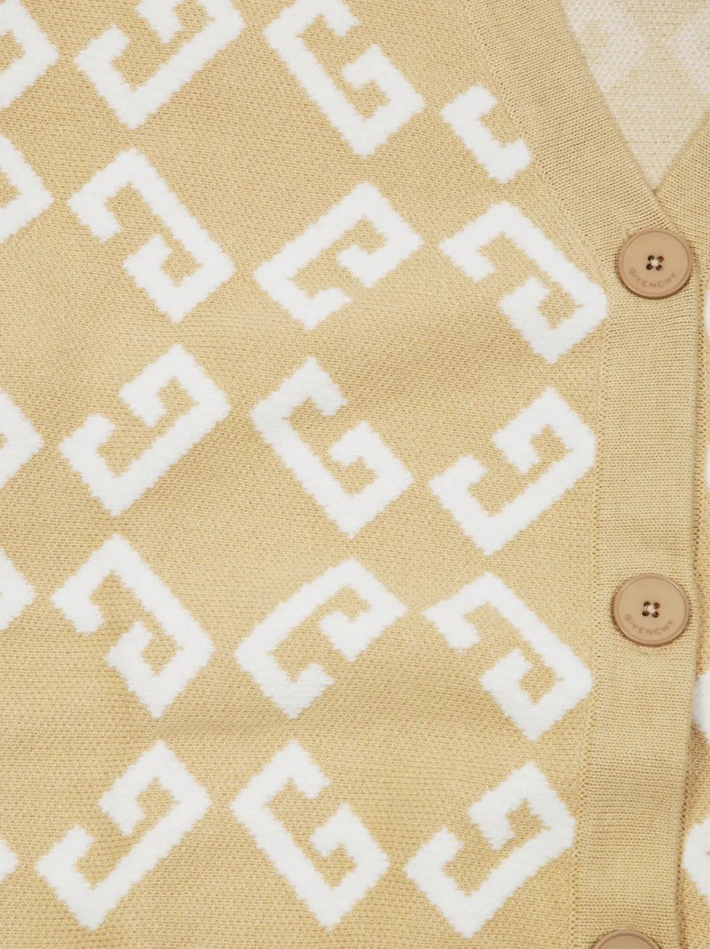 Givenchy Kids Logo-Jacquard V-Neck Cardigan