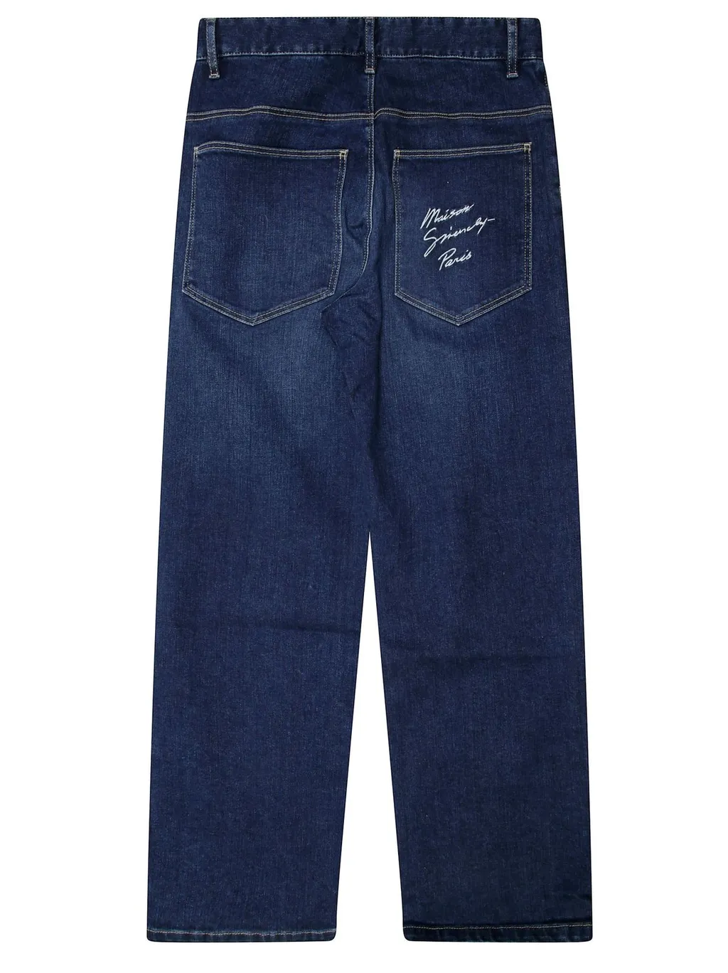 Givenchy Kids Wide-Leg Logo Embroidered Jeans