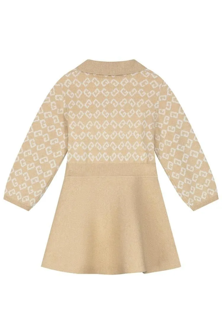 Givenchy Kids 4G-Jacquard Flared Polo Dress