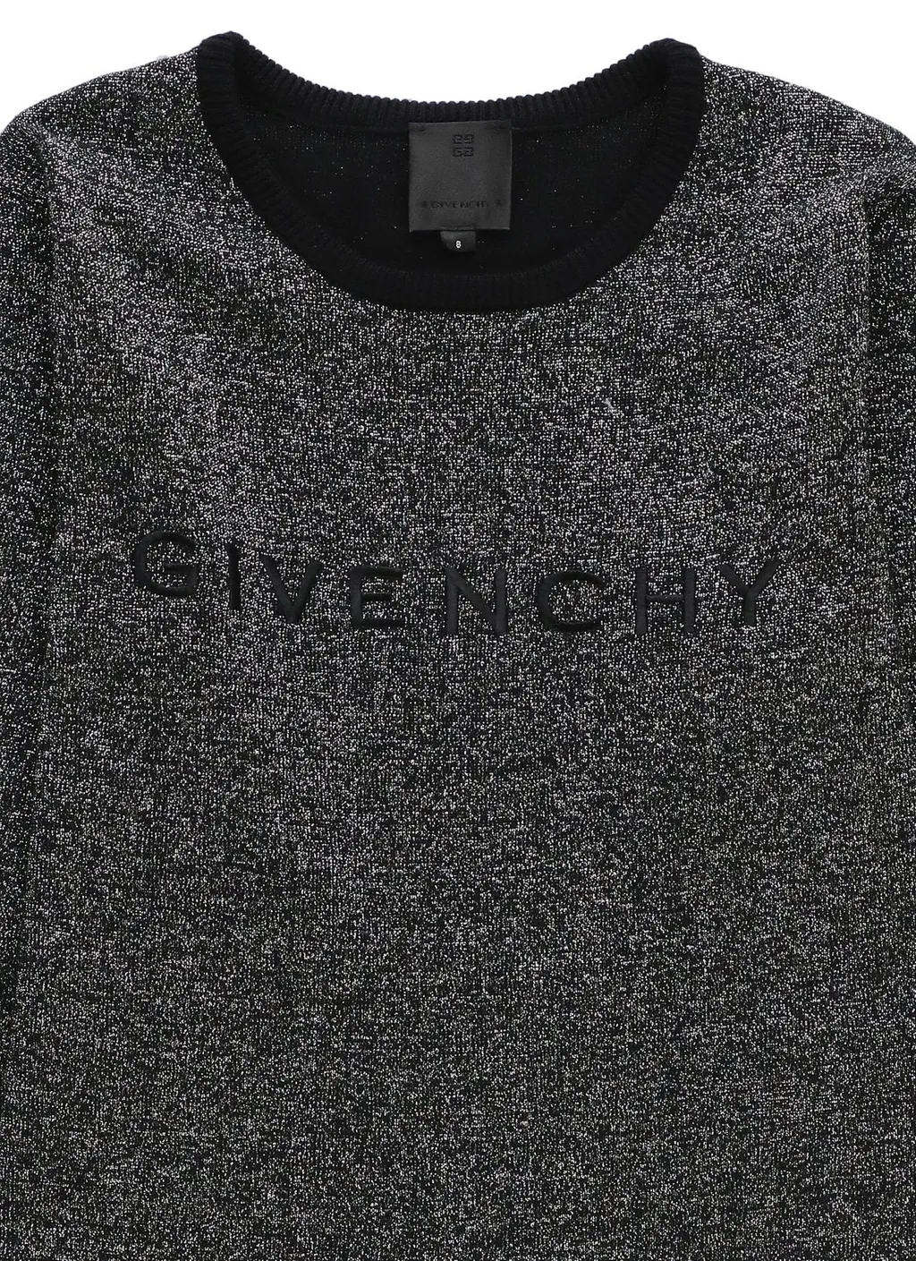 Givenchy Kids Logo Embroidered Glitter Detailed Crewneck Dress