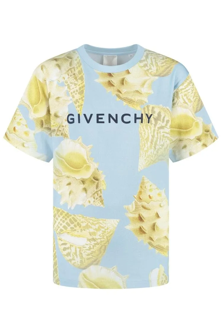 Givenchy Kids Shell-Printed Crewneck T-Shirt