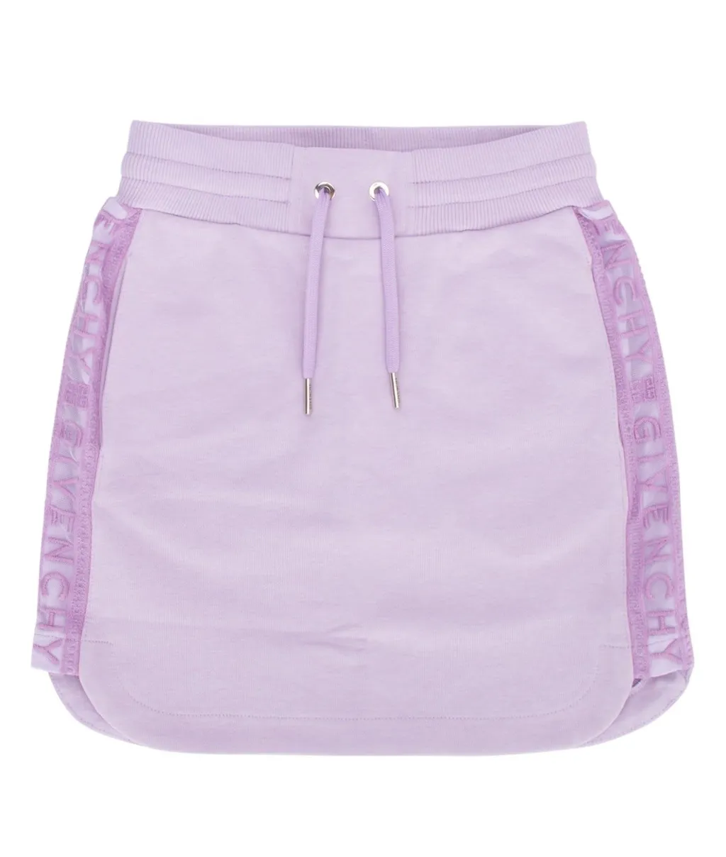 Givenchy Kids Logo Embroidered Drawstring Skirt