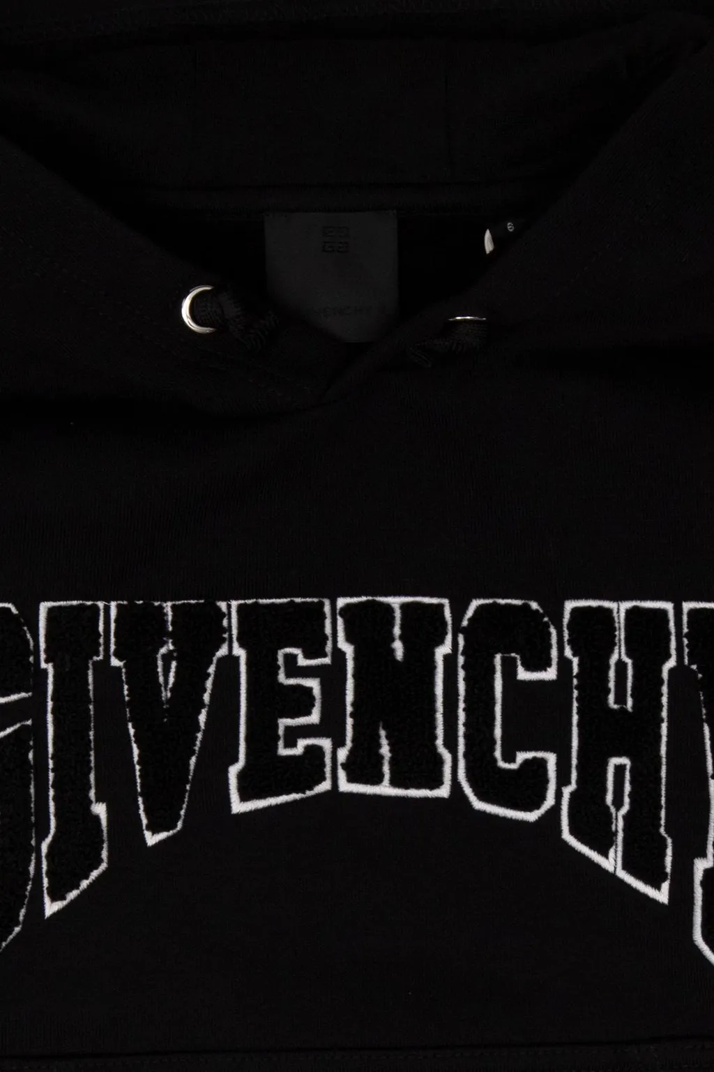 Givenchy Kids Logo Flocked Drawstring Hoodie