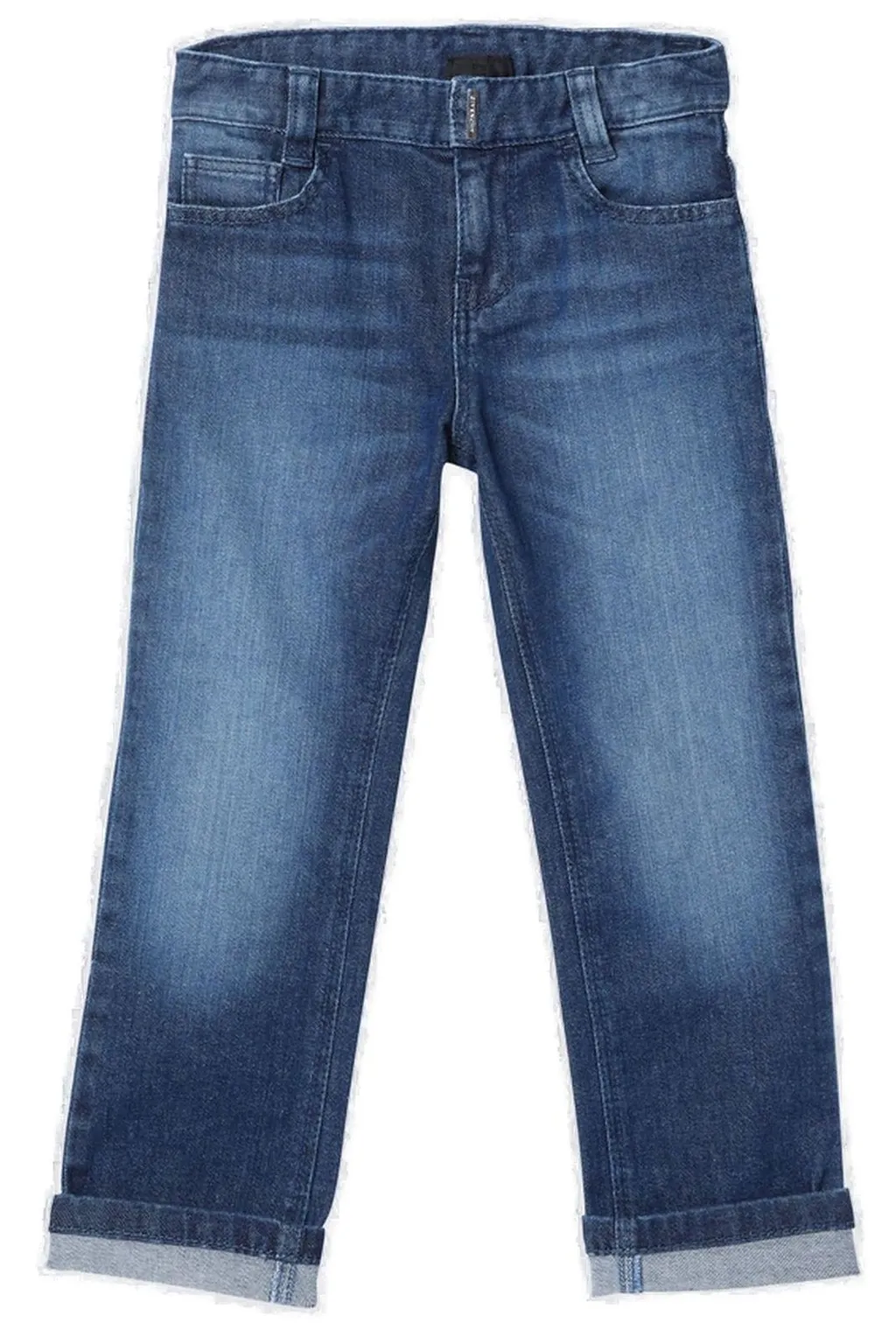 Givenchy Kids 4G-Print Turn-Up Hem Jeans