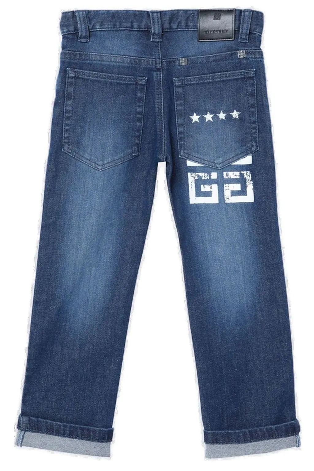 Givenchy Kids 4G-Print Turn-Up Hem Jeans