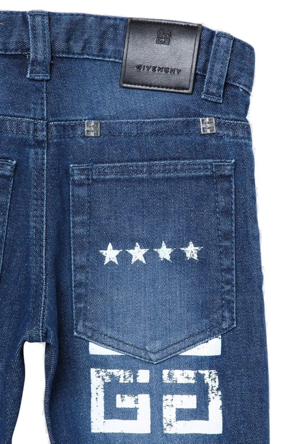 Givenchy Kids 4G-Print Turn-Up Hem Jeans