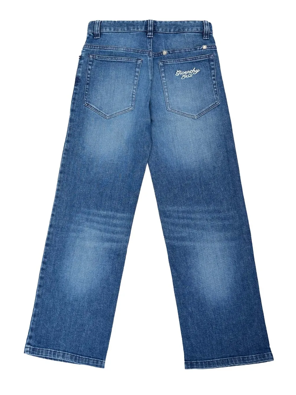 Givenchy Kids Logo Embroidered Straight Jeans