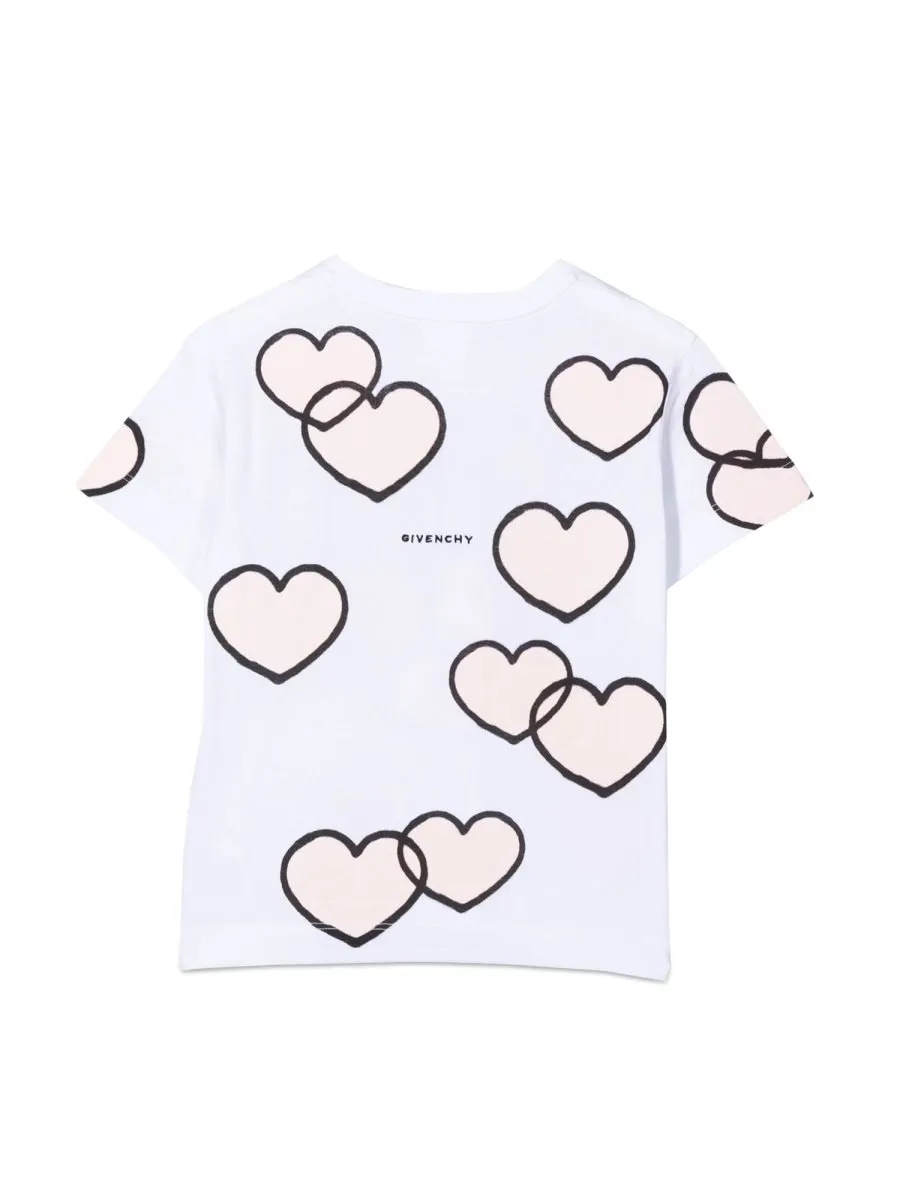 Givenchy Kids Heart Print T-Shirt