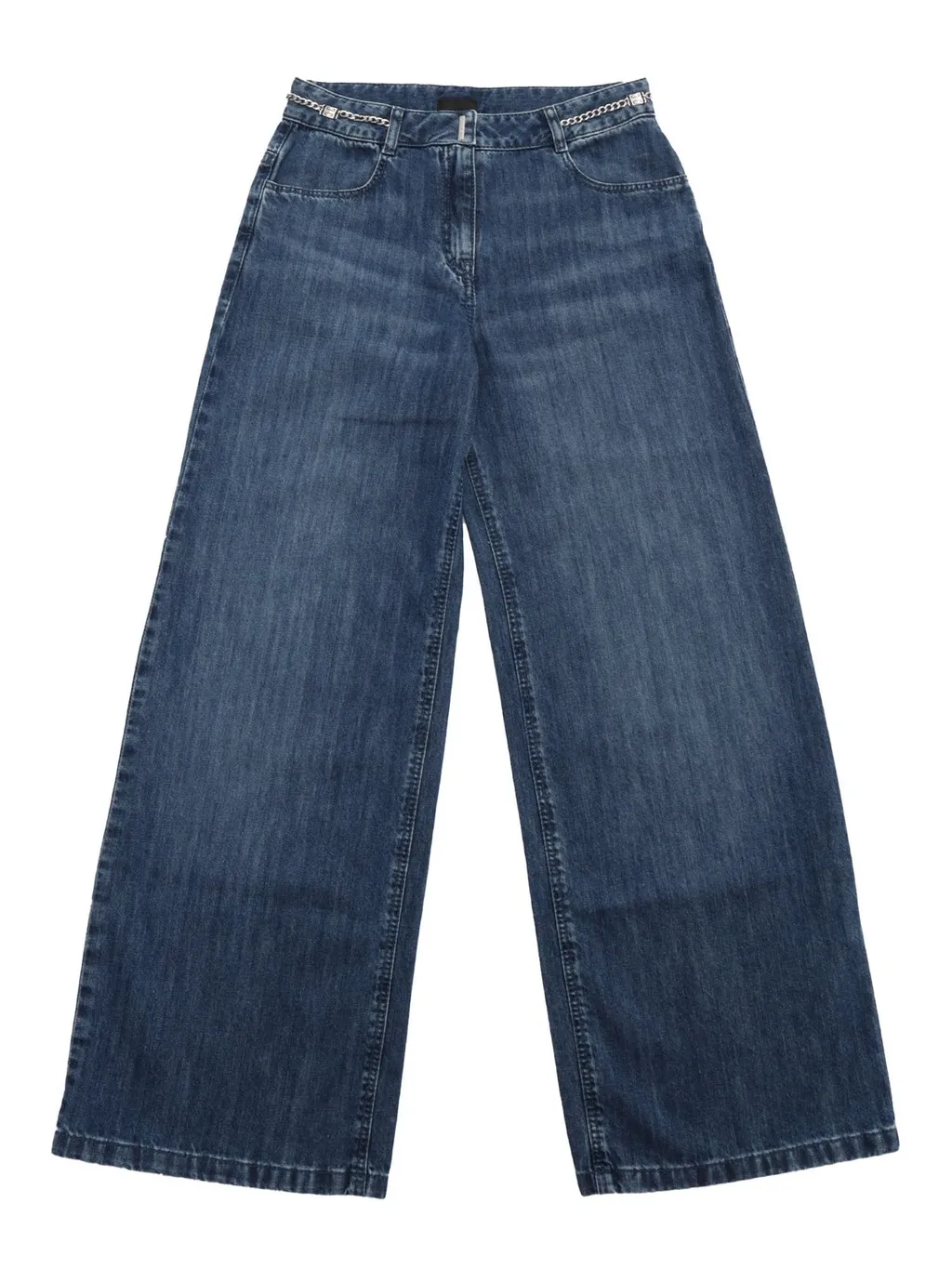 Givenchy Kids Wide-Leg Logo Patch Jeans