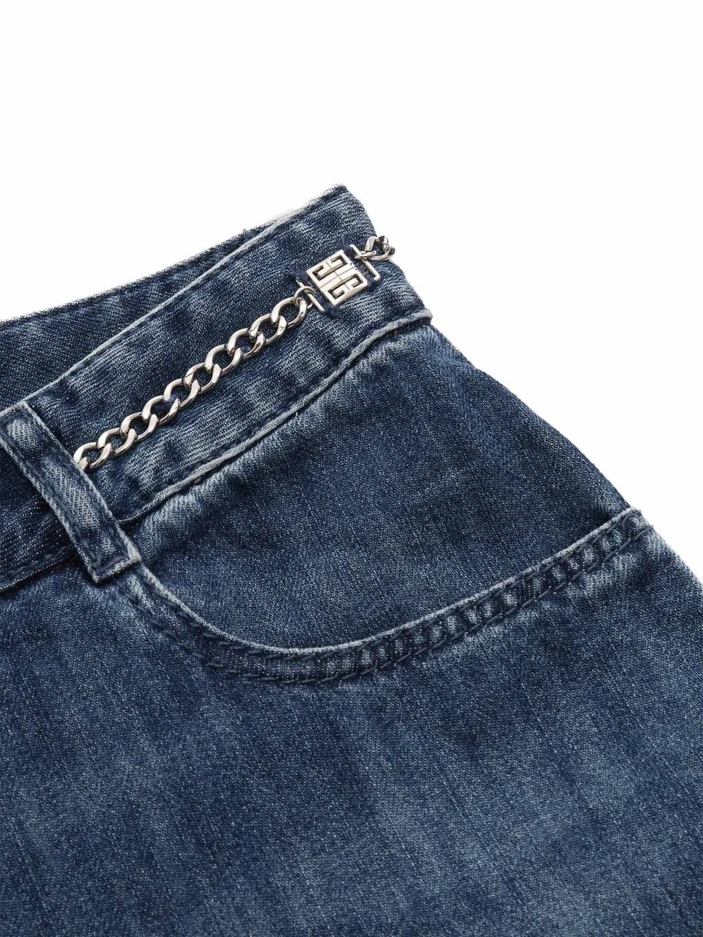 Givenchy Kids Wide-Leg Logo Patch Jeans