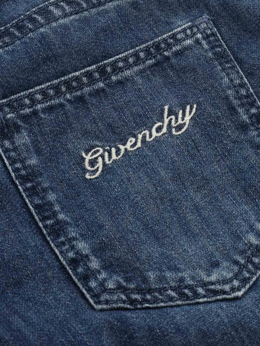 Givenchy Kids Wide-Leg Logo Patch Jeans