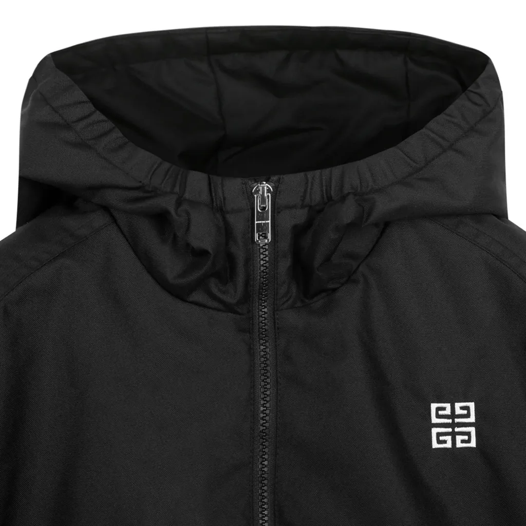 Givenchy Kids Logo-Embroidered Hooded Zipped Coat