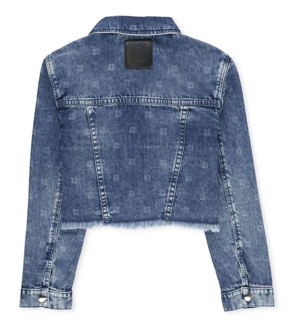 Givenchy Kids 4G-Print Straight Hem Denim Jacket