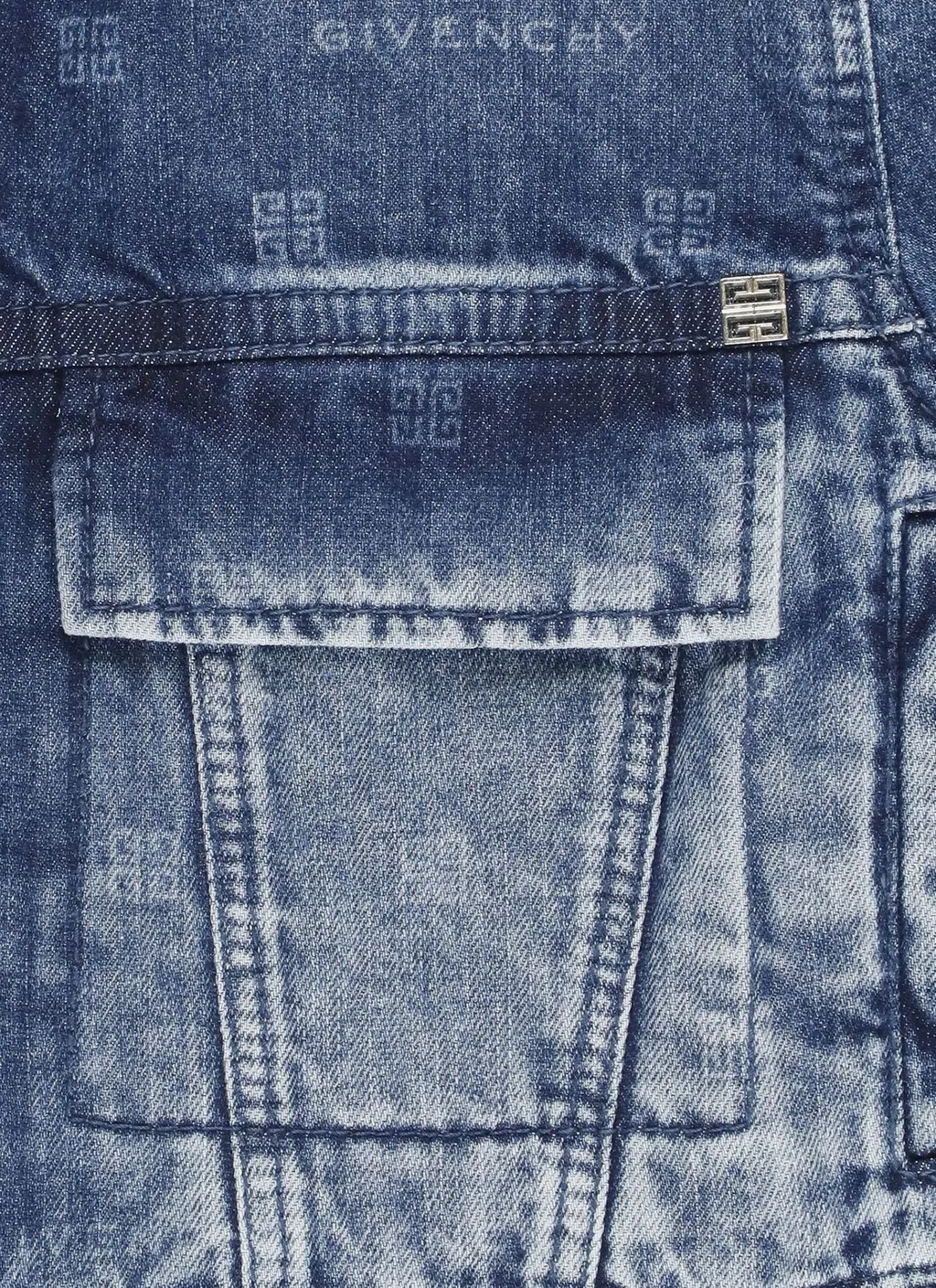 Givenchy Kids 4G-Print Straight Hem Denim Jacket