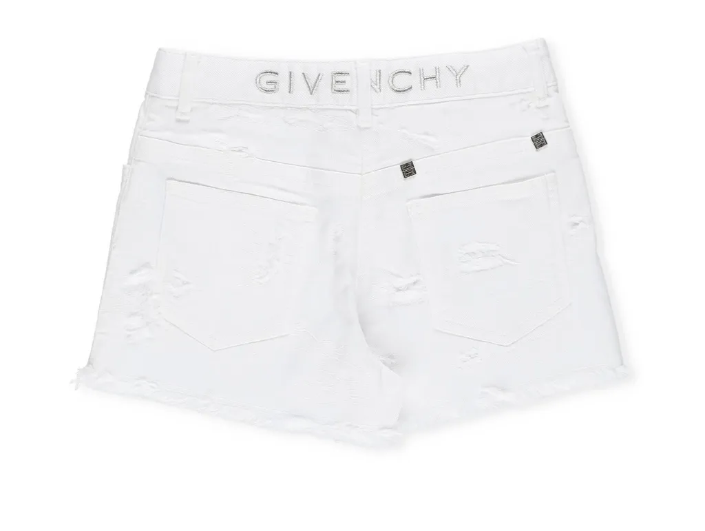 Givenchy Kids 4G-Plaque Mid-Rise Shorts