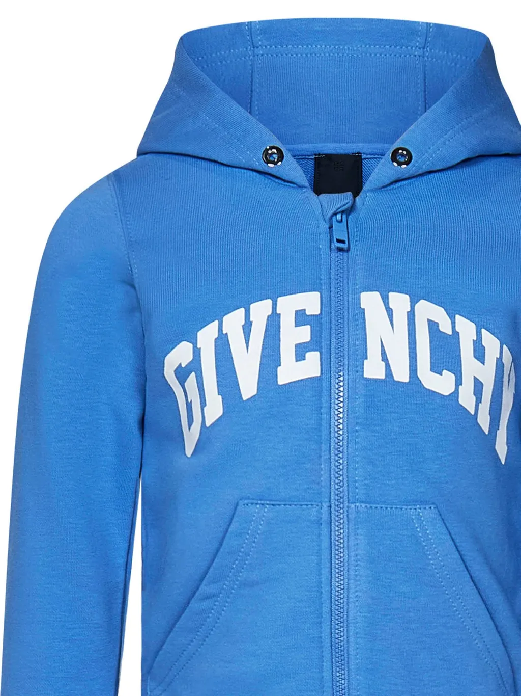 Givenchy Kids Logo Printed Zip-Up Hoodie