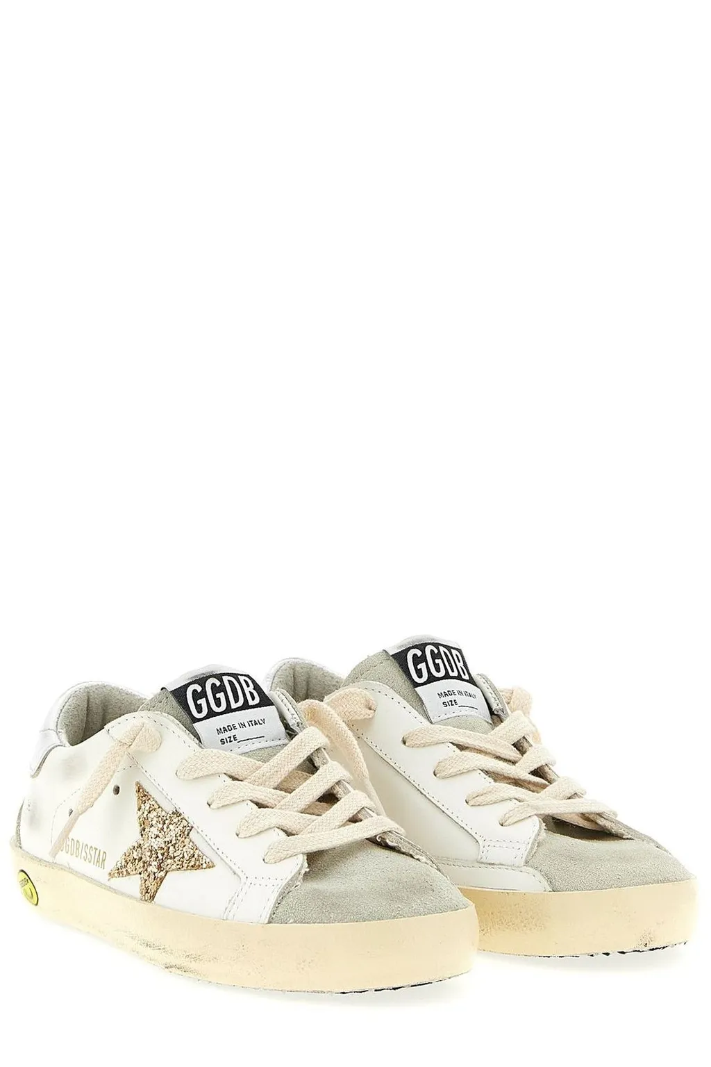 Golden Goose Kids Superstar Glittered Low-Top Sneakers