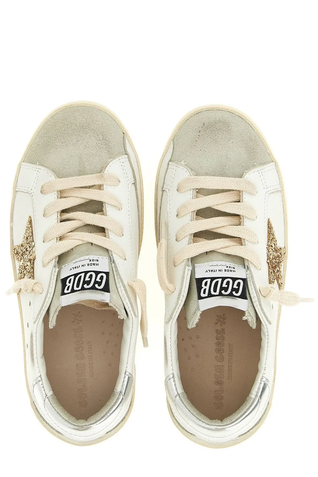 Golden Goose Kids Superstar Glittered Low-Top Sneakers