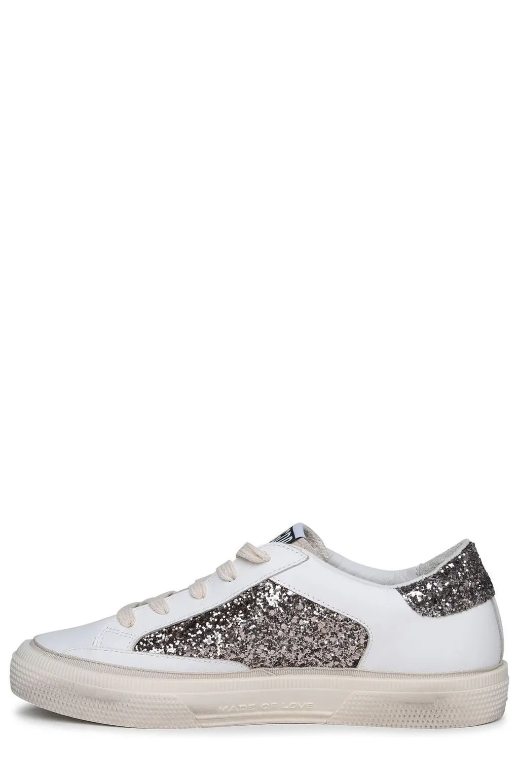 Golden Goose Kids N May Star Glittered Sneakers