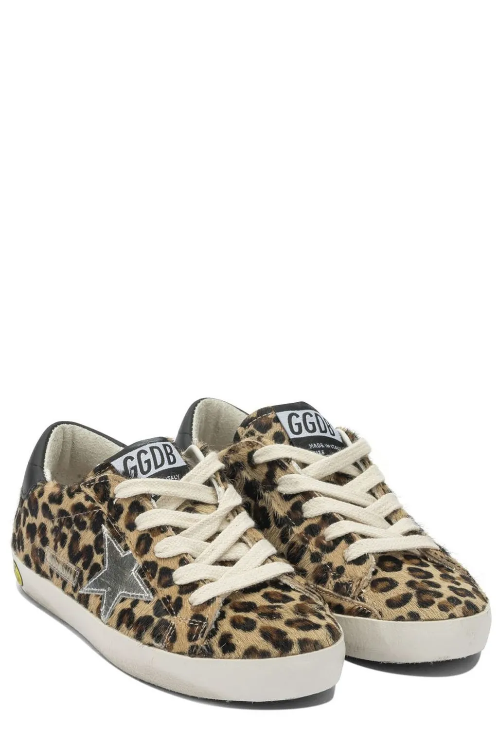 Golden Goose Kids Leopard-Pattern Lace-Up Sneakers