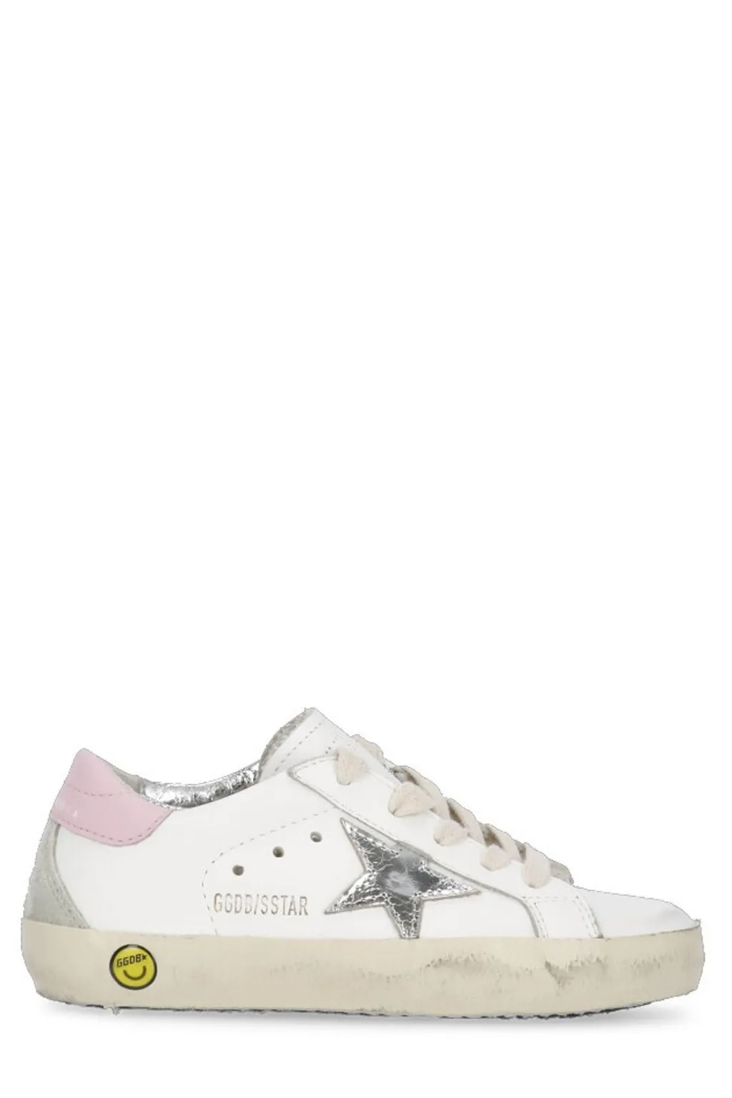 Golden Goose Kids Patch Embellished Lace-Up Sneakers