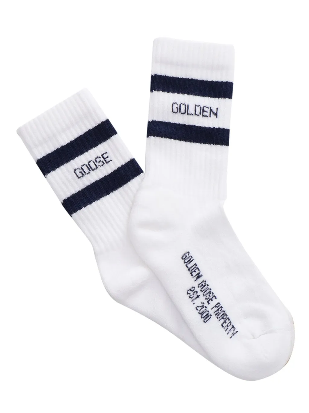 Golden Goose Kids Logo Stripe Intarsia Socks