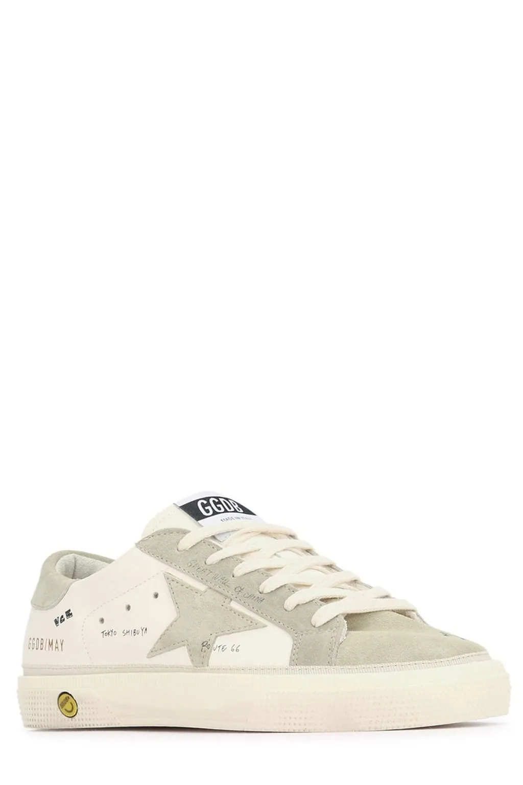 Golden Goose Kids May Star Patch Sneakers
