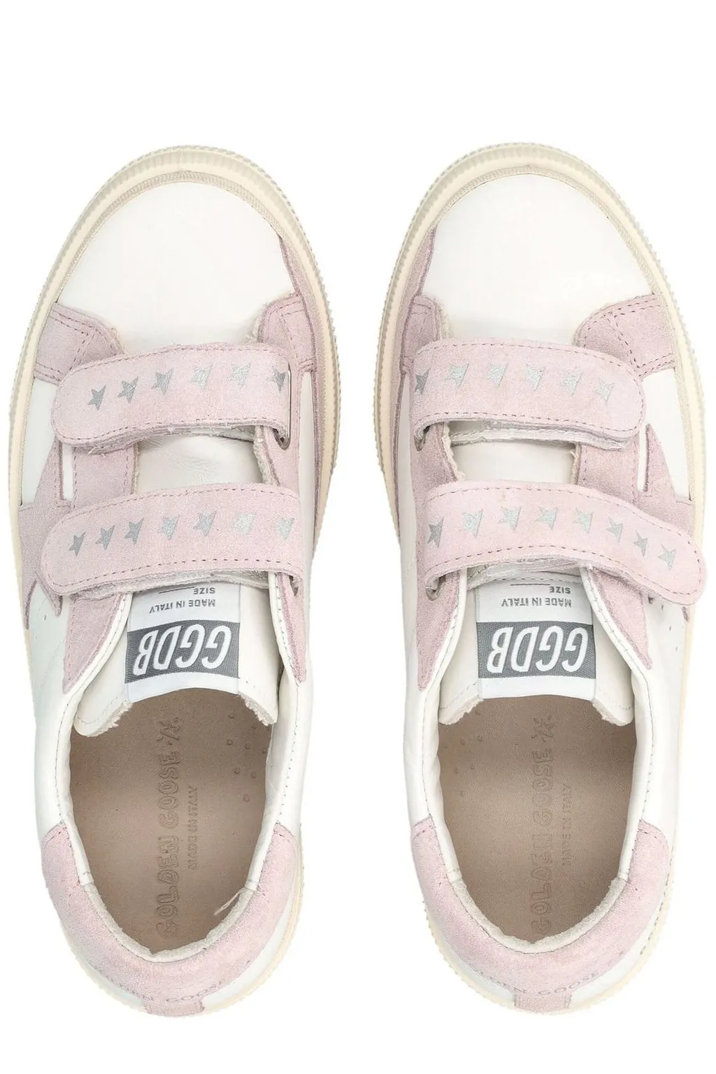 Golden Goose Kids May School Touch-Strap Sneakers