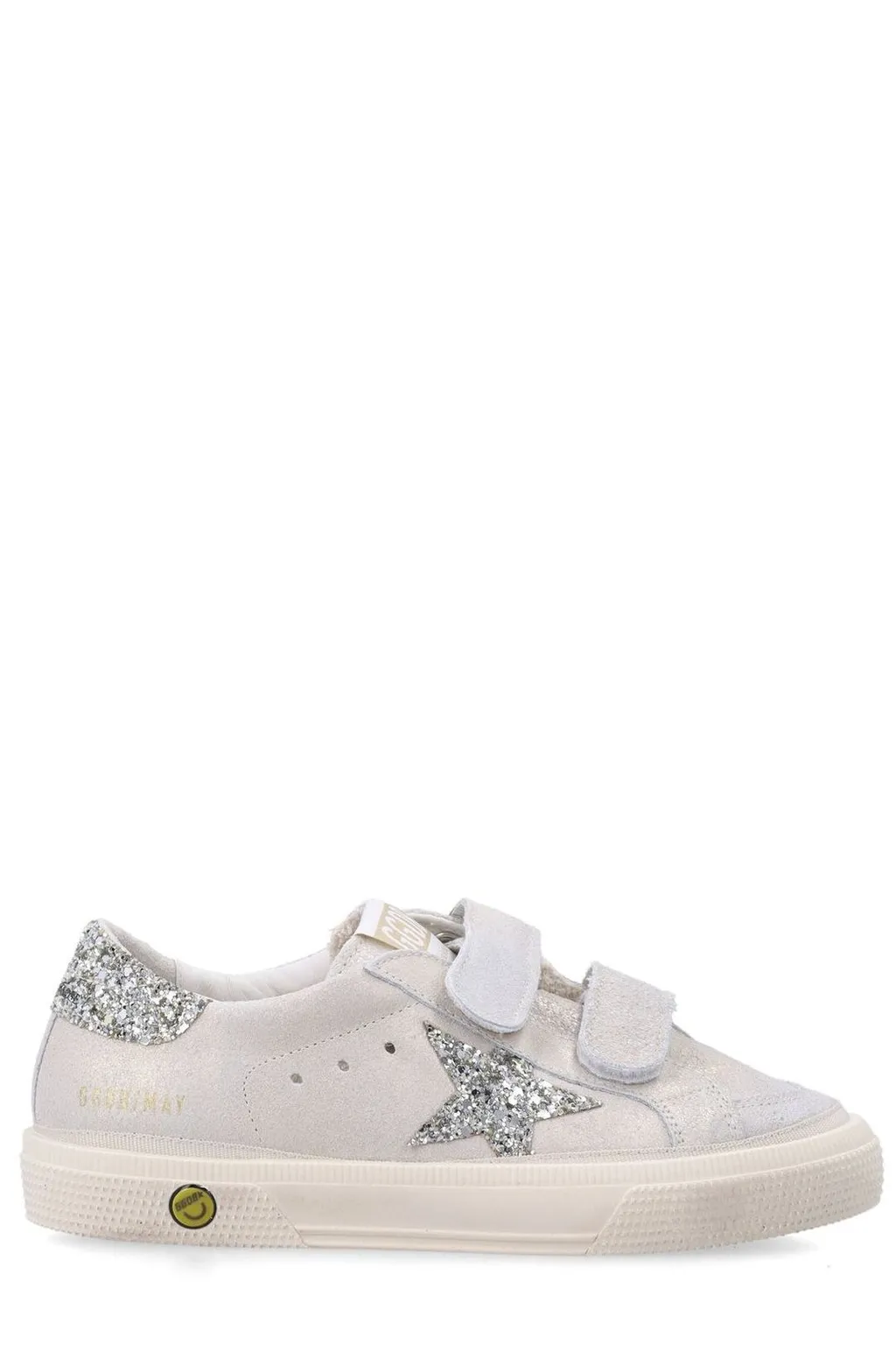 Golden Goose Kids May School Glittered Touch-Strap Sneakers