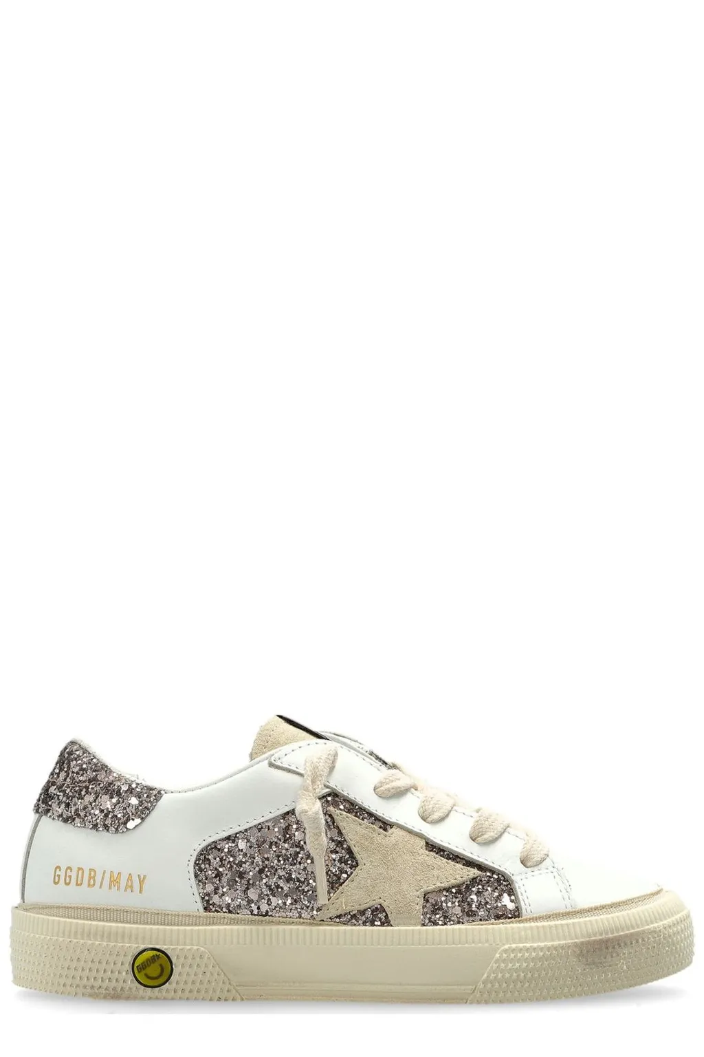 Golden Goose Kids Glitter-Detailed Round Toe Sneakers