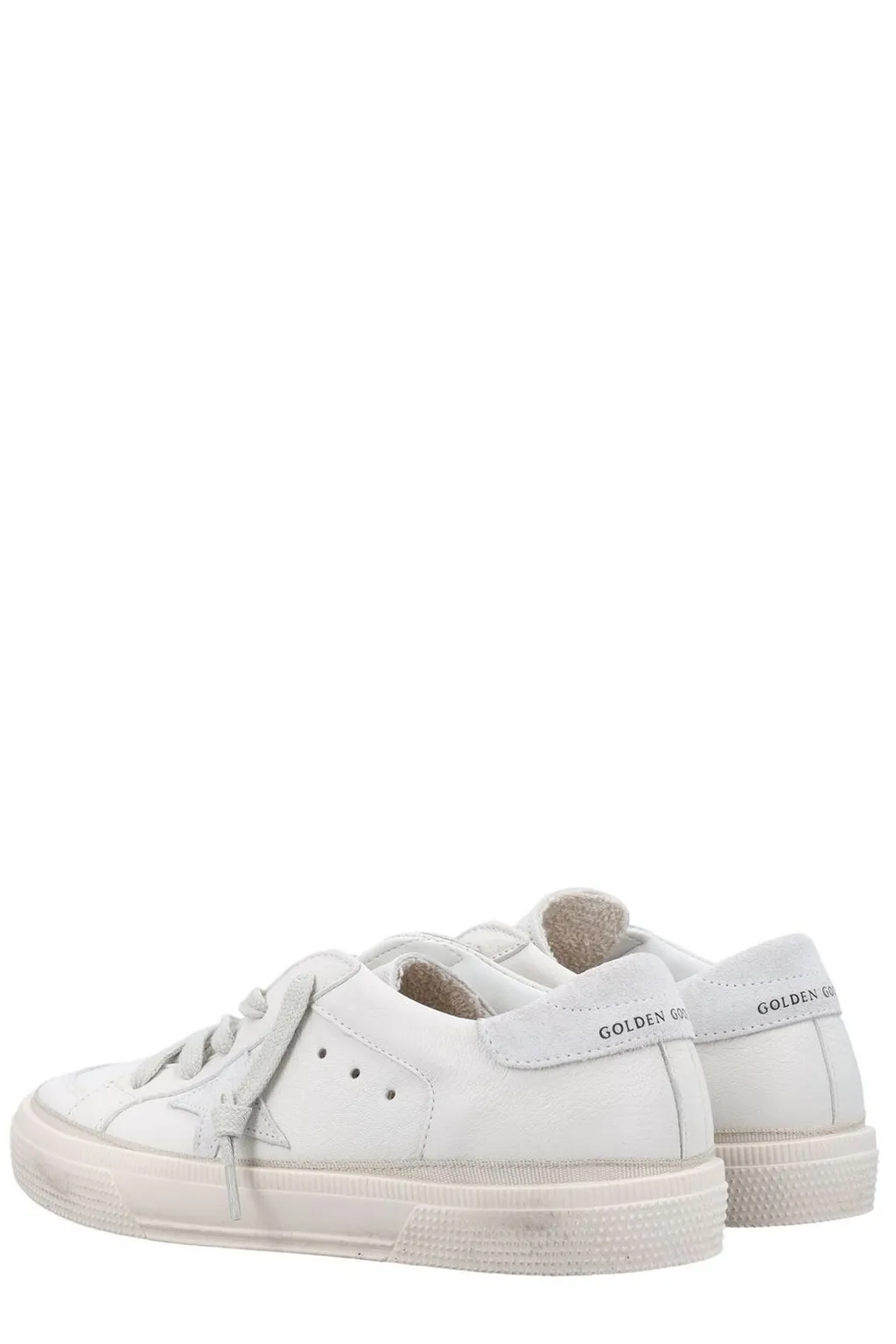 Golden Goose Kids May Star Patch Sneakers