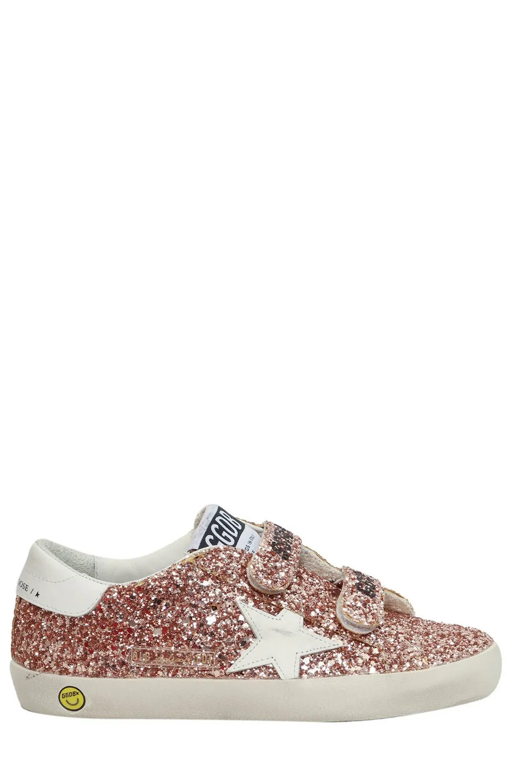 Golden Goose Kids Old School Glittered Touch Strap Sneakers