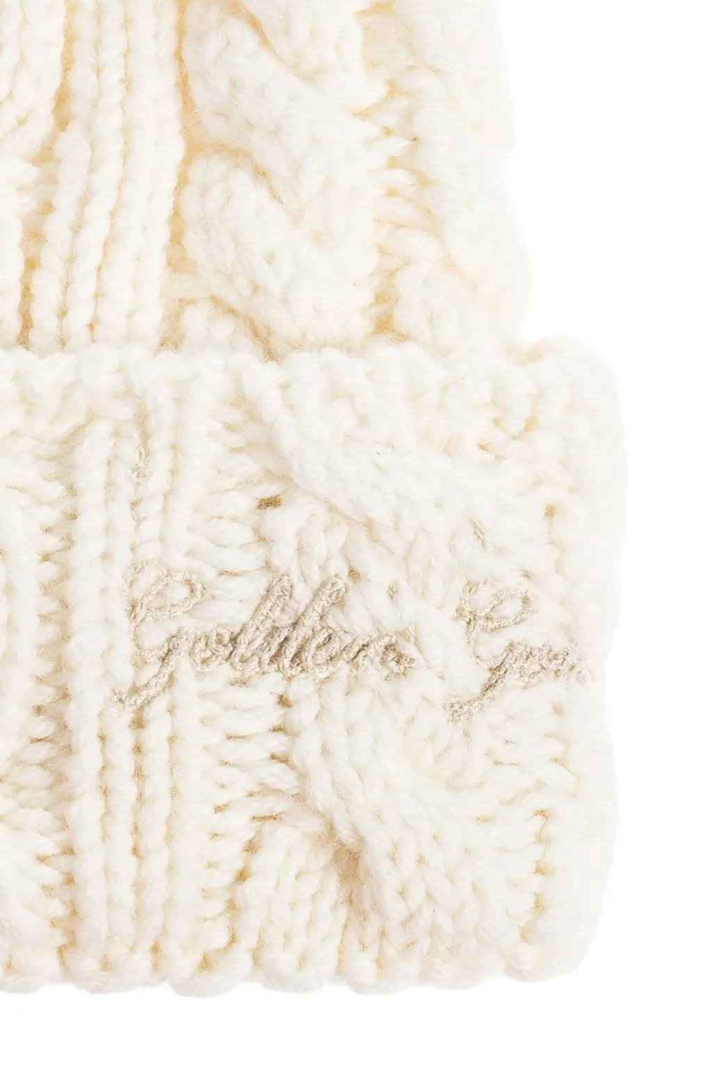 Golden Goose Kids Journey Logo Embroidered Pompom Beanie