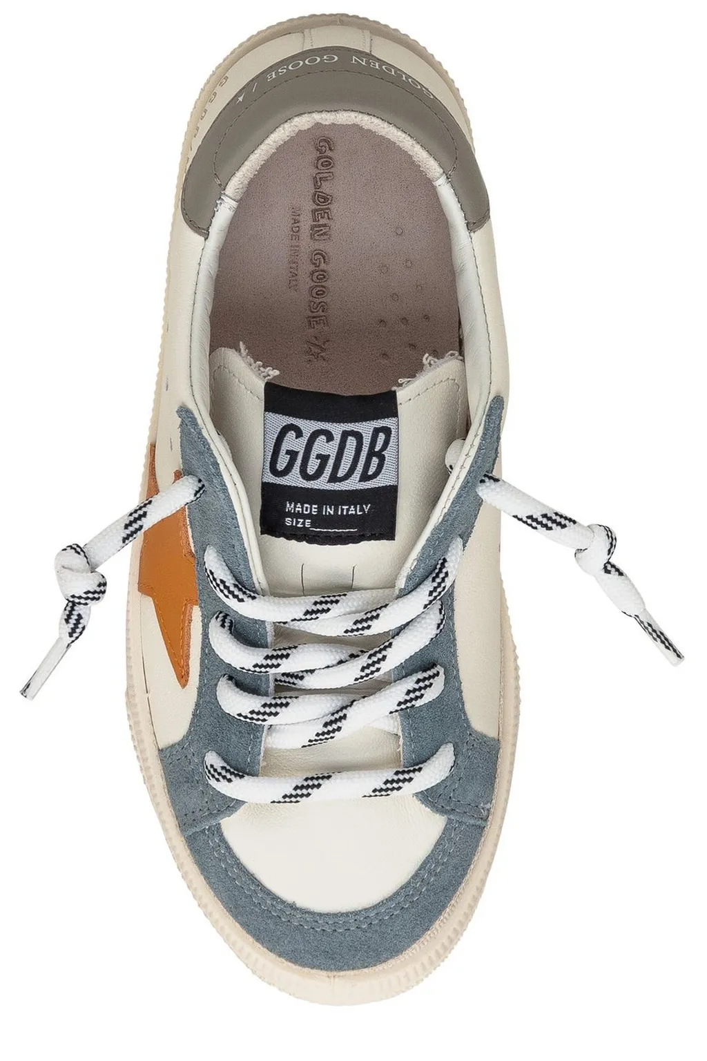 Golden Goose Kids May Star Patch Sneakers