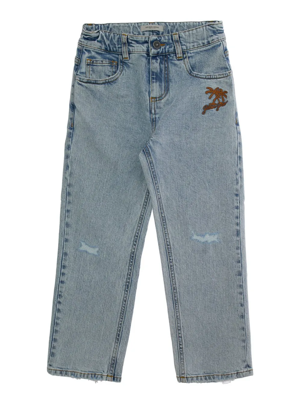 Golden Goose Kids Journey Logo Embroidered Jeans