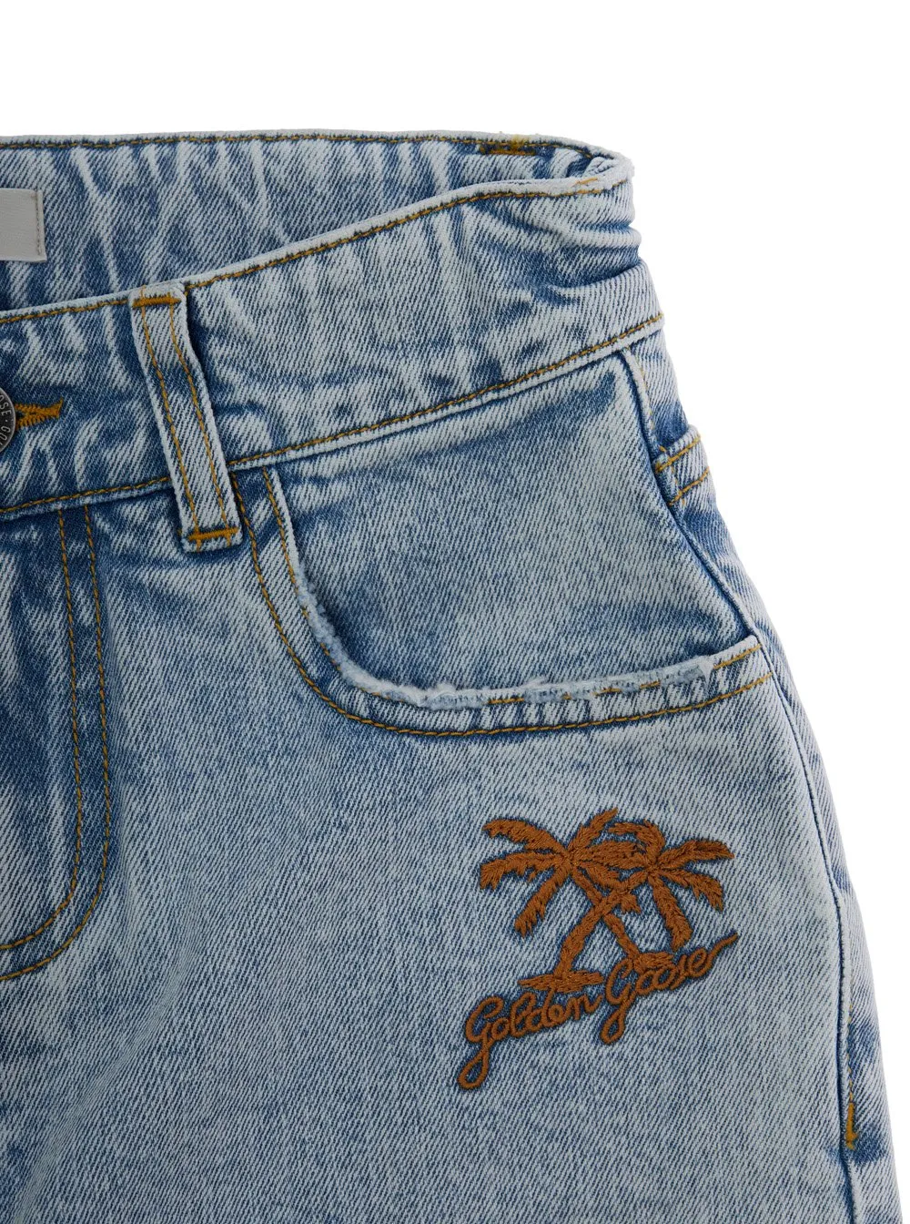 Golden Goose Kids Journey Logo Embroidered Jeans