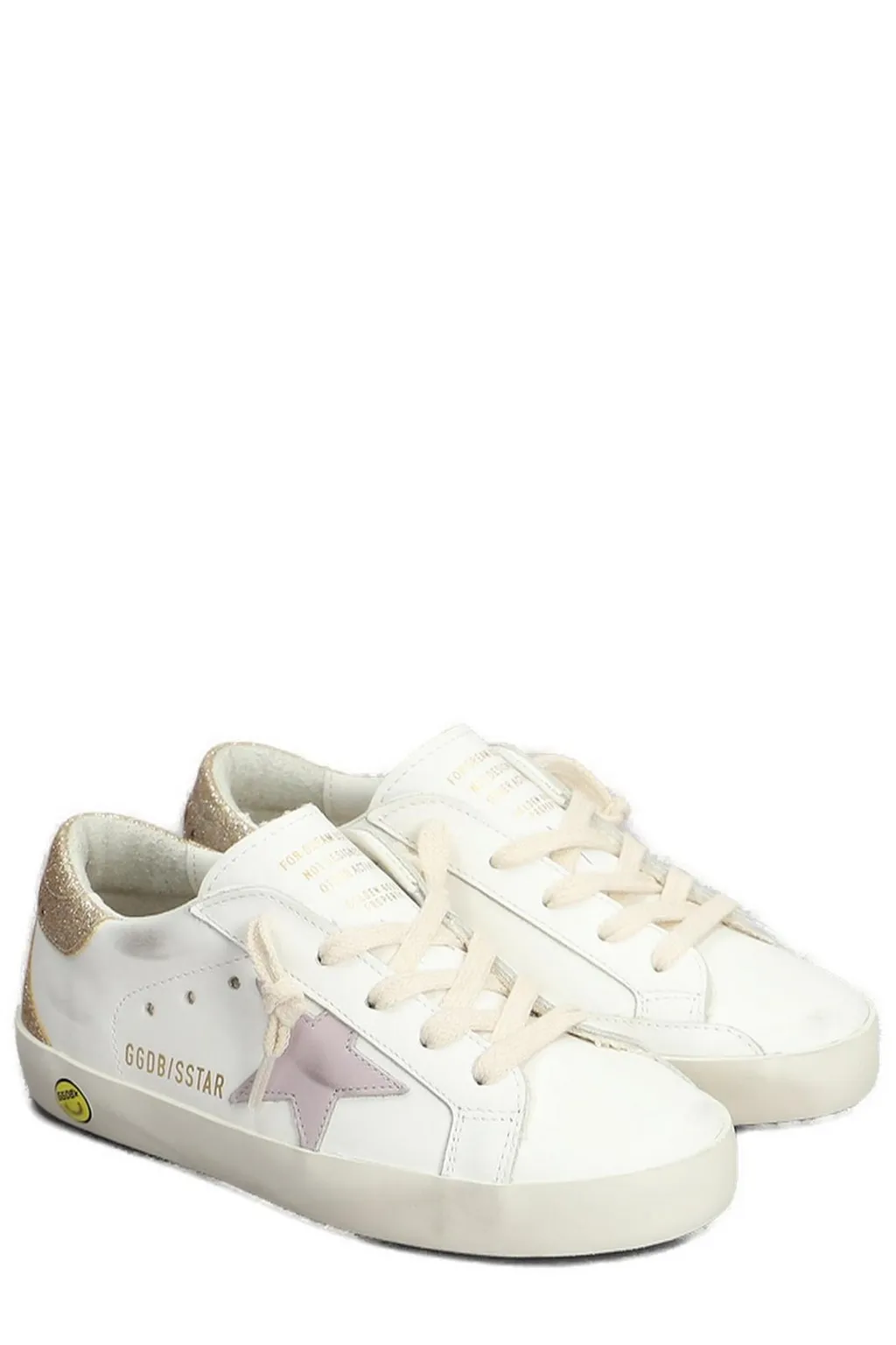 Golden Goose Kids Superstar Glittered Low-Top Sneakers