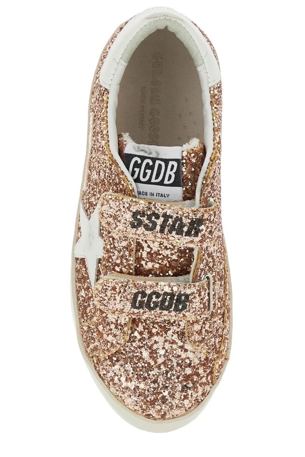 Golden Goose Kids Old School Glittered Lace-Up Sneakers