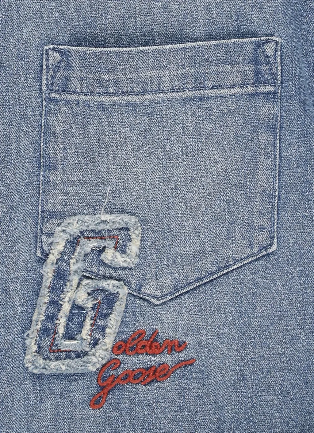Golden Goose Kids Logo Embroidered Denim Dress