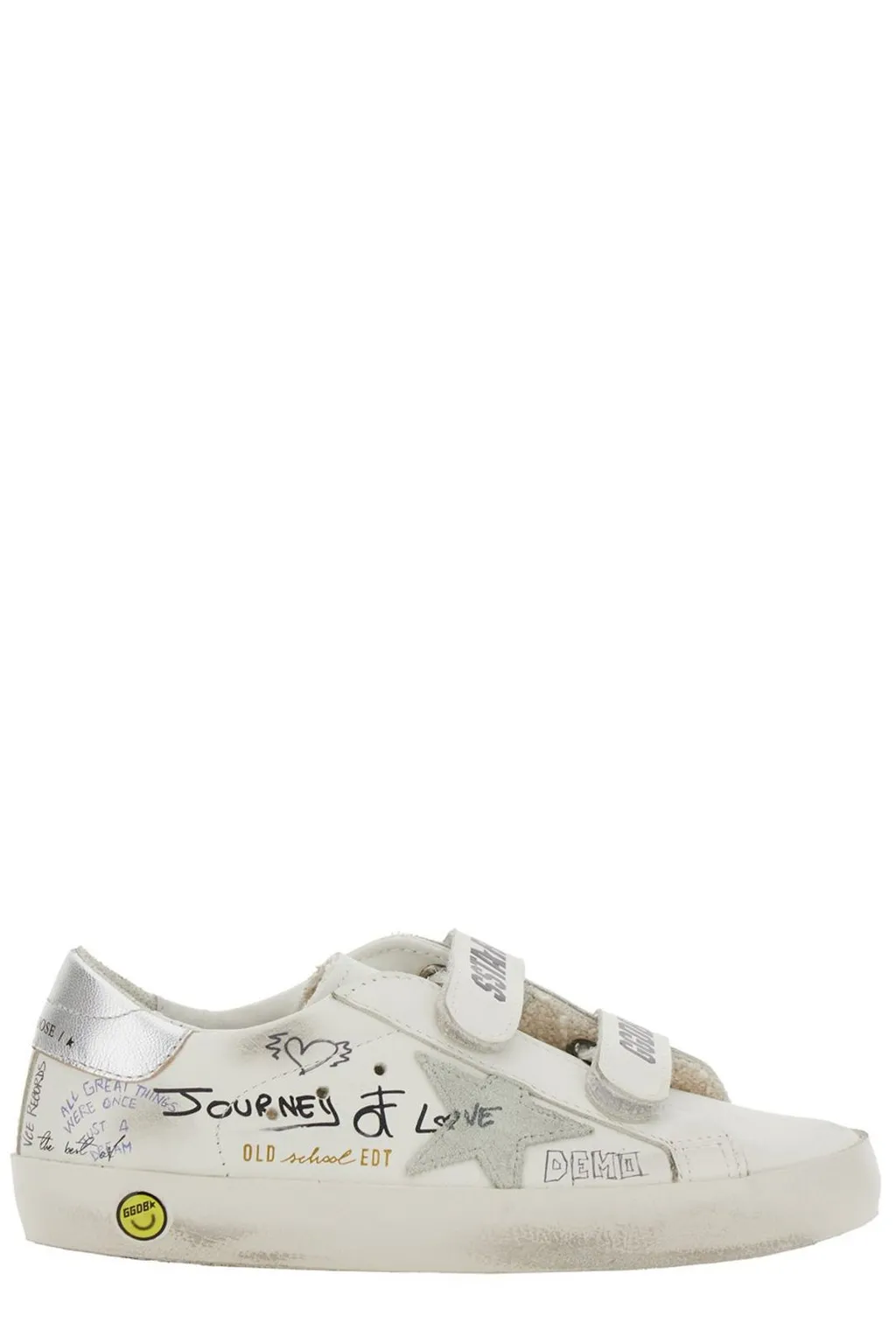 Golden Goose Kids Old School Glitter Text-Printed Sneakers