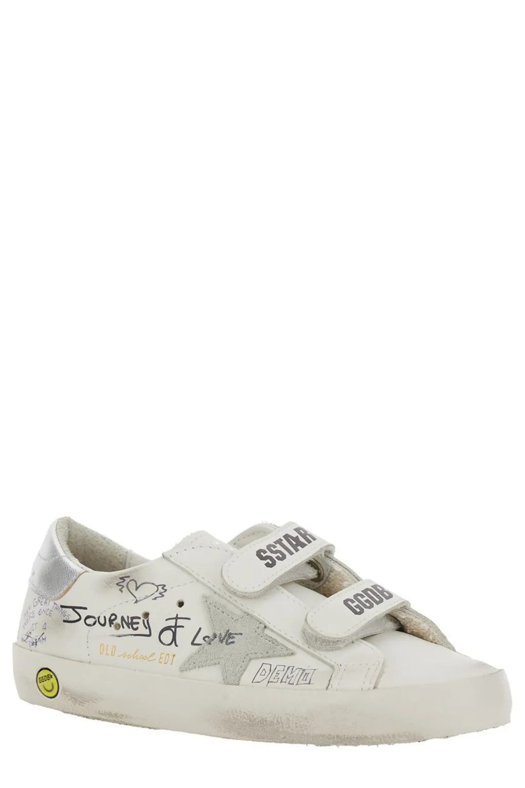 Golden Goose Kids Old School Glitter Text-Printed Sneakers
