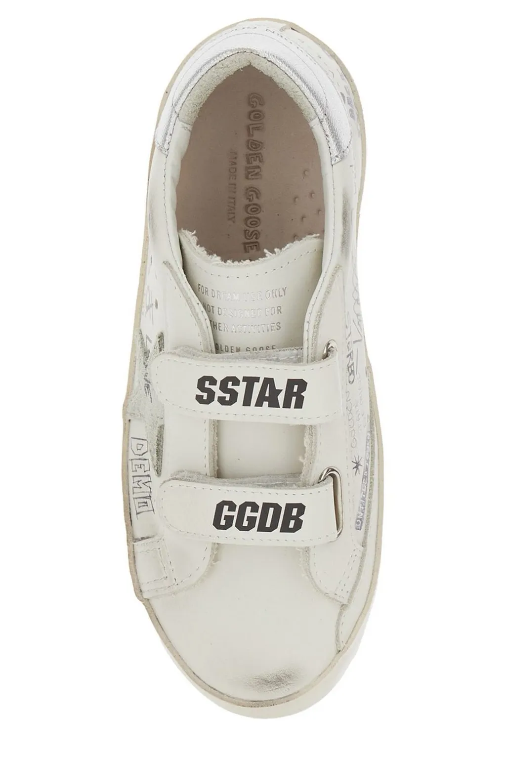 Golden Goose Kids Old School Glitter Text-Printed Sneakers