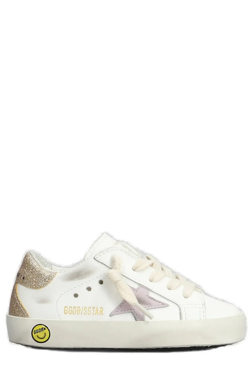 Golden Goose Kids Super Star Glittered Lace-Up Sneakers