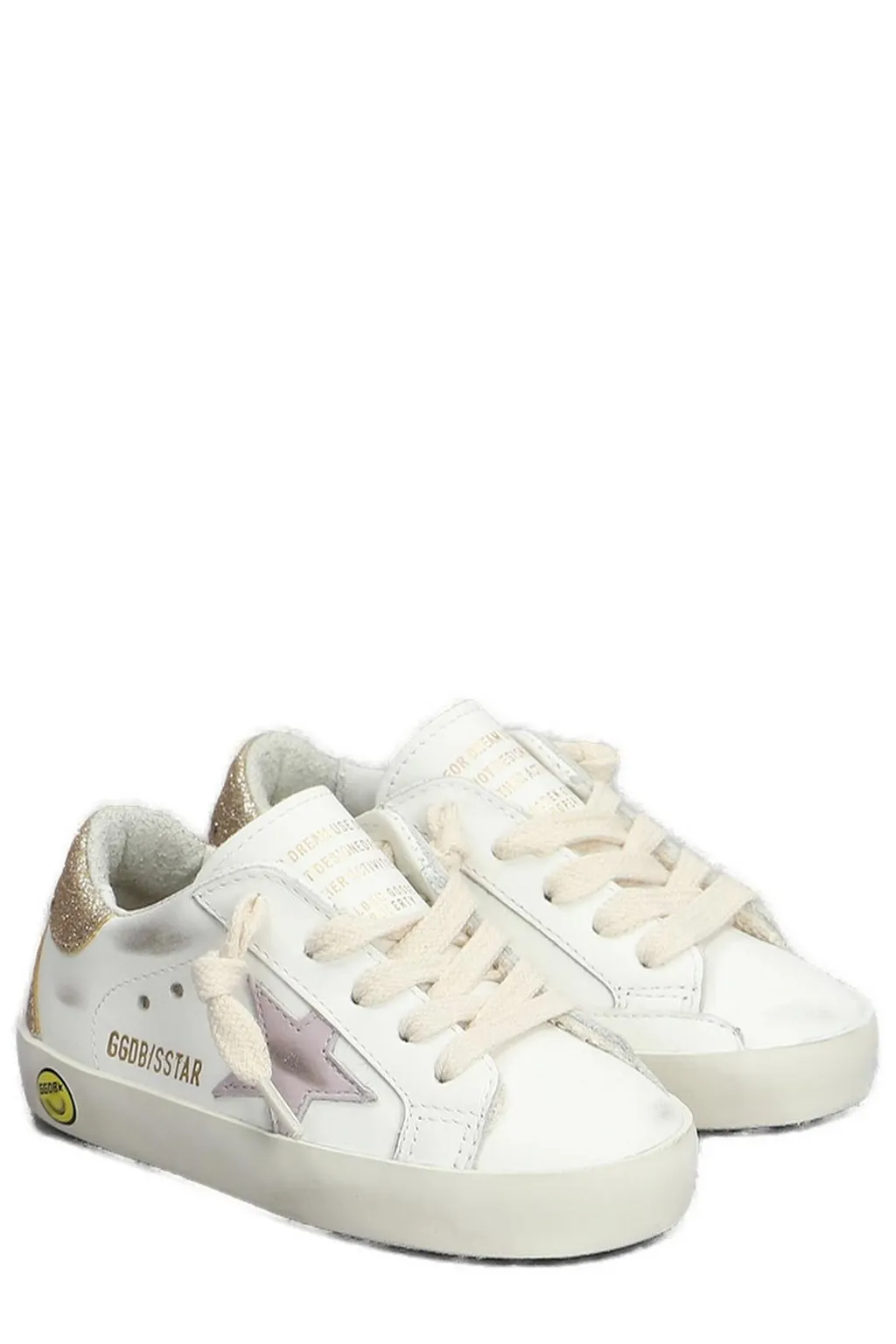 Golden Goose Kids Super Star Glittered Lace-Up Sneakers