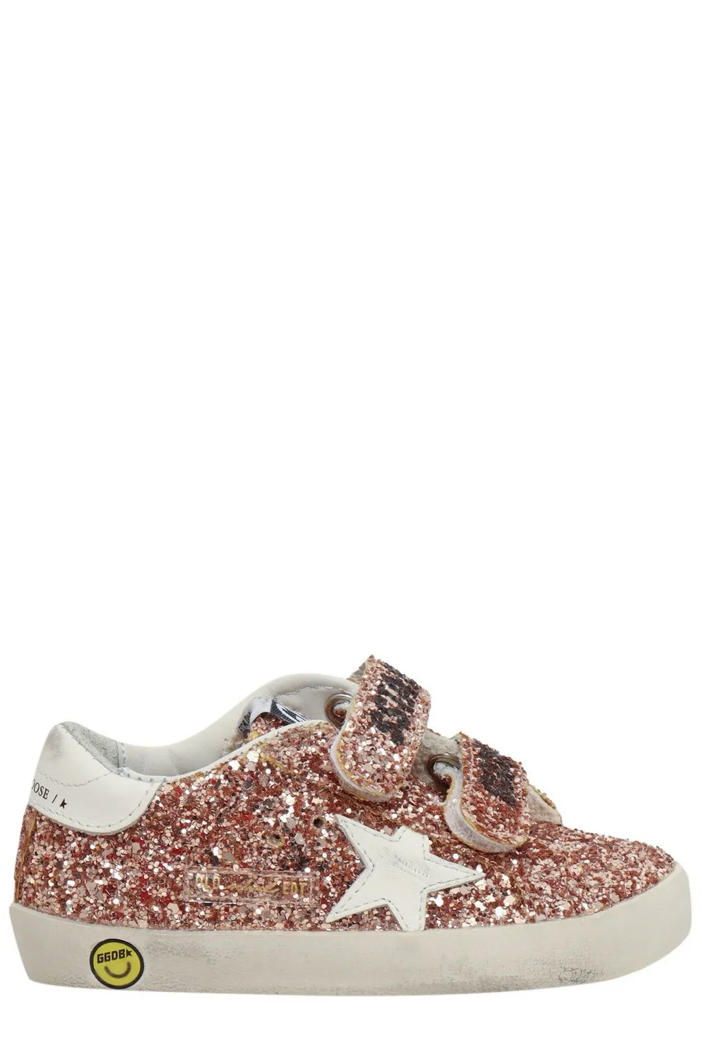 Golden Goose Kids Old School Glittered Touch-Strap Sneakers