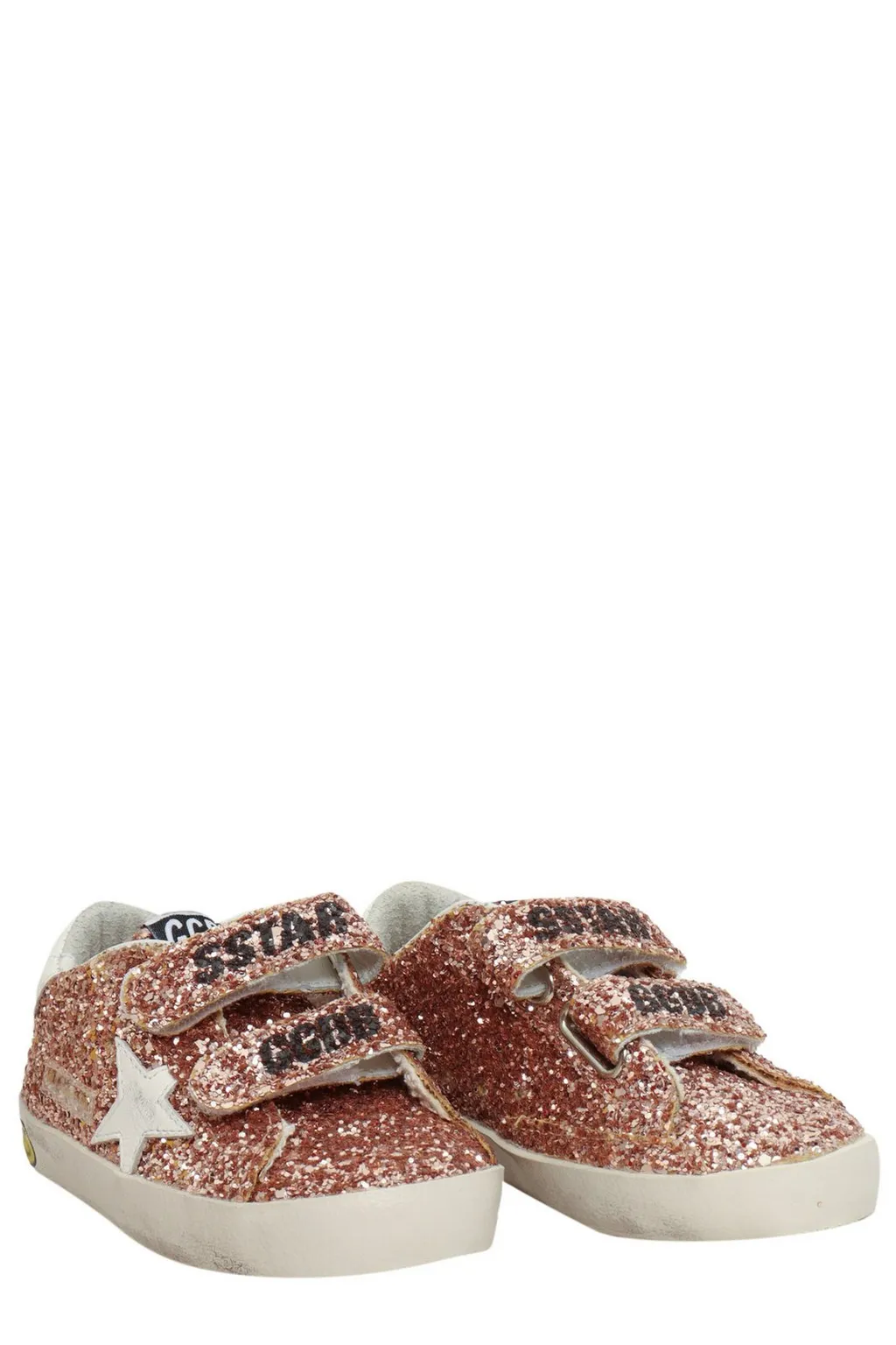 Golden Goose Kids Old School Glittered Touch-Strap Sneakers