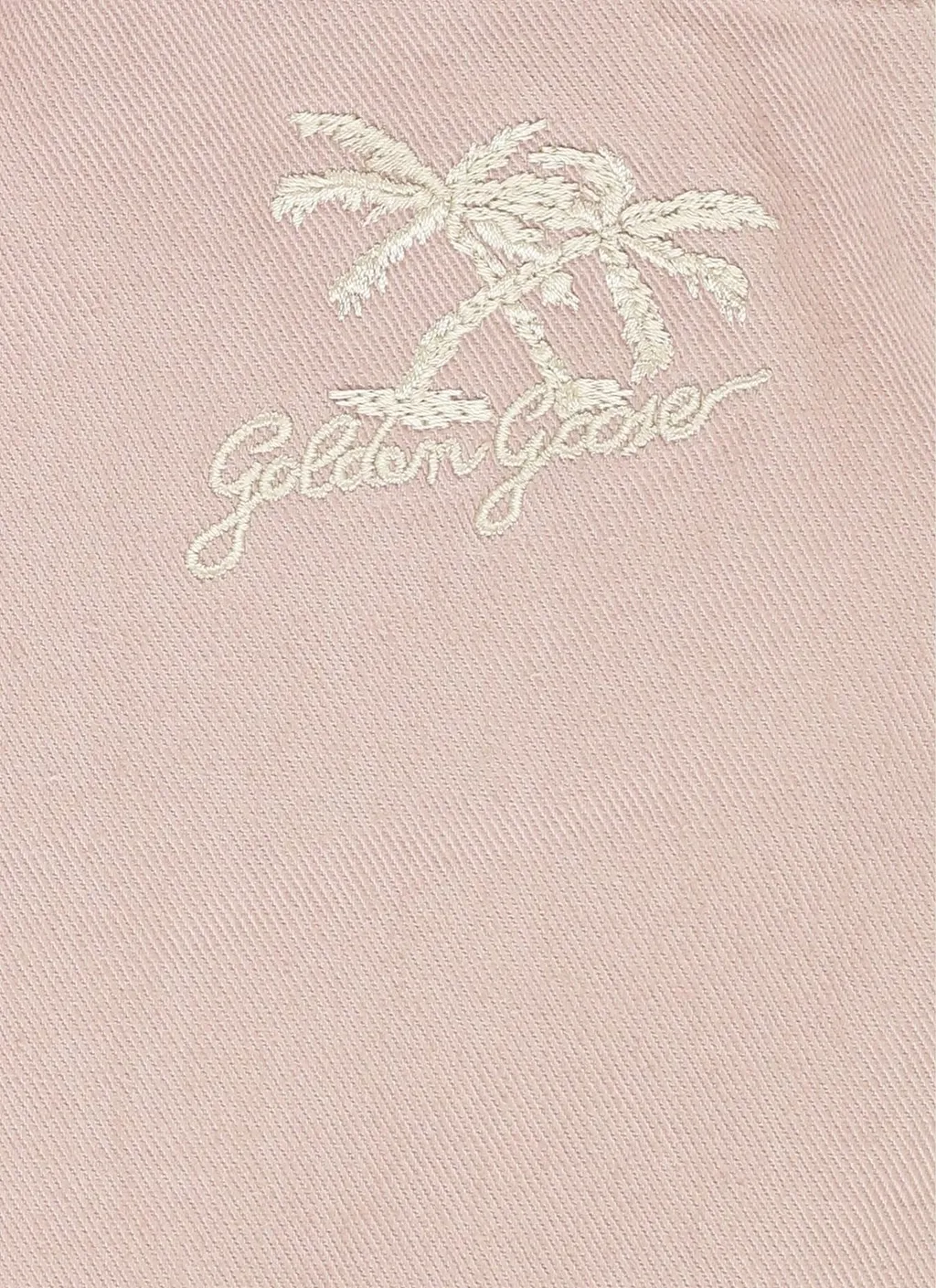 Golden Goose Kids Logo Embroidered Frayed-Edge Denim Shorts