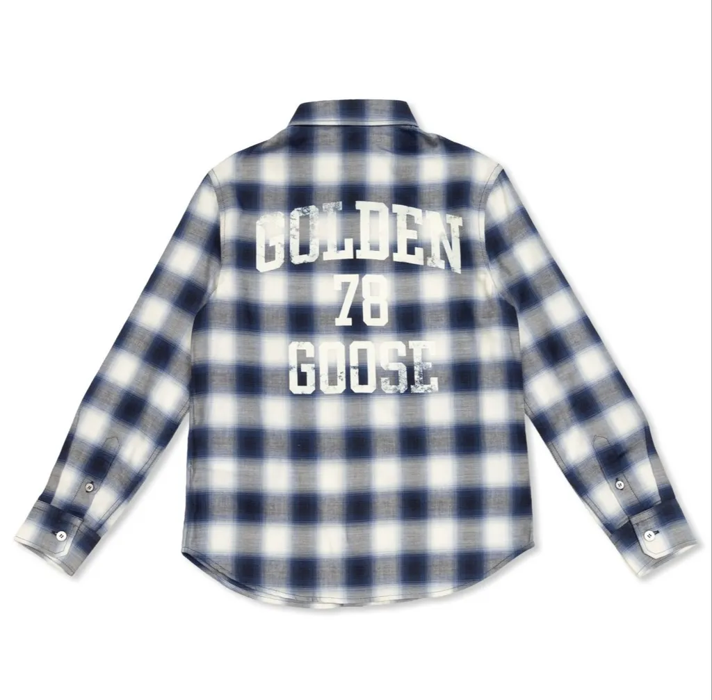 Golden Goose Kids Checked Button-Up Shirt