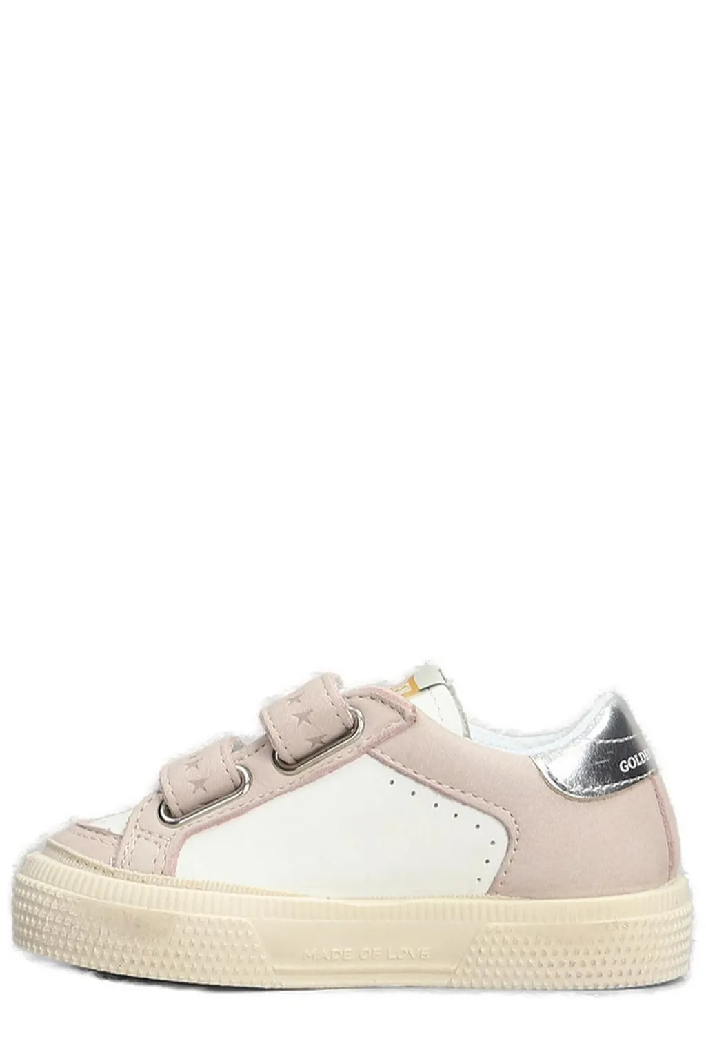 Golden Goose Kids May School Touch-Strap Sneakers