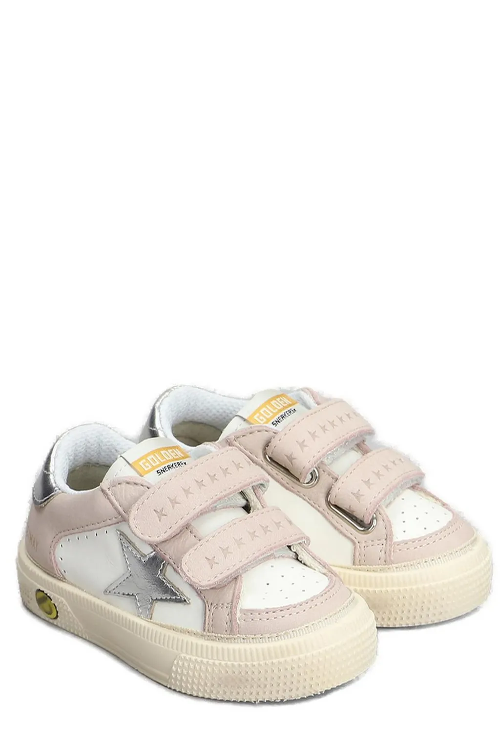 Golden Goose Kids May School Touch-Strap Sneakers